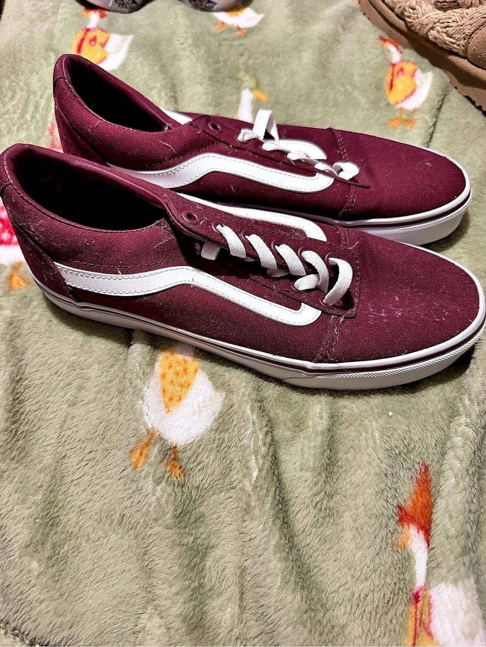 Vans Old Skool Sneakers Burgundy & White US 9
